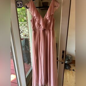 Light Pink Bridesmaids Maxi Dress